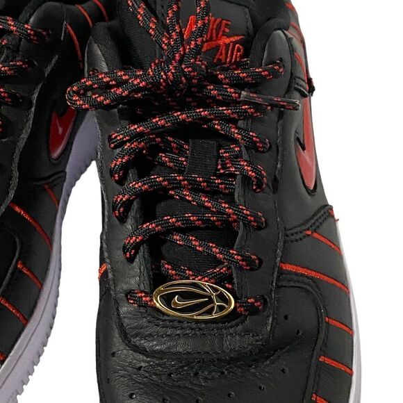 Nike Air Force 1 Jewel QS Chicago All-Star Pinstripes Black Red - Picture 7 of 9